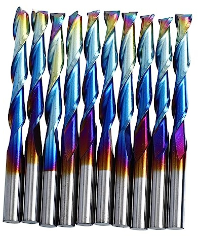 MAGICLULU 10piezas Brocas Para Enrutador Cnc De Acero De Tungsteno De Fresa De Punta Esférica Para De Fresas De Para Trabajos De Acabado