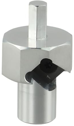 FUANA Woodworking Chamfer Reamer Tool 20mm Alloy Blade with 9mm Hex Shank for Electric Drills, Stainless Steel Durable Silver
