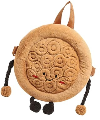JSGHGDF Sac à bandoulière en peluche douce avec design unique de pain plat, léger et pratique en peluche