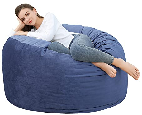 Sitzsack Sessel, Bean Bag Mit Memory-Schaum Flockenfüllung, XXL Sitzsack,Weiches & Komfortables Waschbar Sitzsäcke, Cord Sessel, Lesesessel, Lounge Sessel Für Schlafzimmer Wohnzimmer,115*65 CM