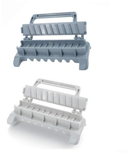 Juego de 2 pinchos para barbacoa para asar en casa y al aire libre, operación manual para pinchos de carne uniformes, diseño portátil y plástico