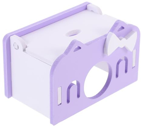 Toyvian Casa de Hámster Pequeña de PVC Color Morado, Refugio Resistente para Dormir y Esconderse, Nido para Ratas y Roedores, Suministros para Mascotas Pequeñas, Adecuado para Jaulas