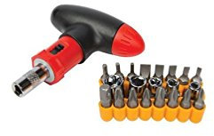 Silverline Set di cacciaviti a cricchetto con impugnatura a T, 22 pezzi (380746)