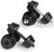 Physionics® Kurzhantel Set - 20kg, 30kg, 40kg, Griff gerändelt, Ø 25 mm, aus Kunststoff, Stahl, Sternverschlüsse - Hantelstangen, Kurzhanteln, Hantel Set (30kg (Kunststoffbeschichtete Stahlstange))