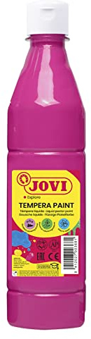 Jovi Plakatfarbe, malfertige Tempera auf Wasserbasis, 500 ml Flasche magenta | Farbe auf Basis natürlicher Inhaltsstoffe, leicht zu waschen, glutenfrei