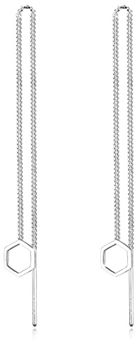 Elli Damen Ohrhänger Hexagon 925 Sterling Silber