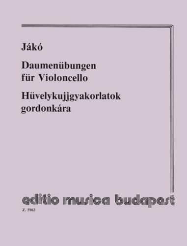 Daumenübungen. Cello Solo.