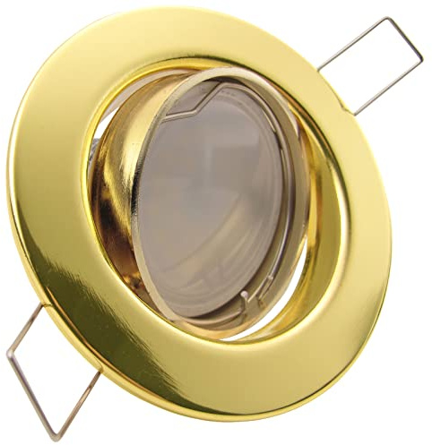 trendlights24 Decora LED Einbaustrahler 230V 5er Set 1,5W Spots GU10 | Decken Einbauleuchte, Chrom, rund, Warmweiß, 3000k, austauschbar, Einbauspot, schwenkbar, 68 mm Lochmaß