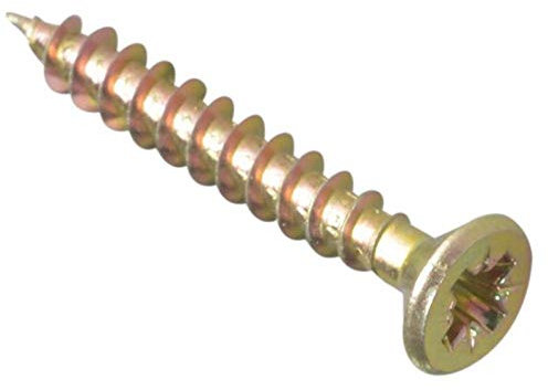 ForgeFix Multi-Purpose Single Thread Screws | 4.0 x 30mm | Zinc Yellow Passivated | Box 200