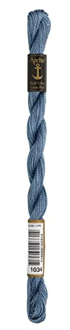 Anchor Stickgarne, 100% Baumwolle, Stahl, Stärke 5, 21m, 4585000-01034