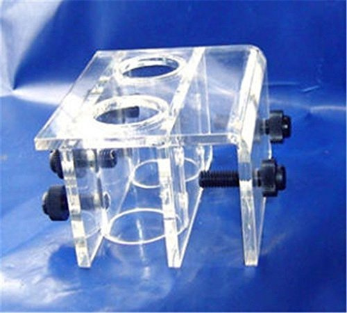 Aquarium Schlauchhalter Acryl, Halterung für 2 Schläuche, stabile Rohrbefestigung, transparente Halteklammer für Aquarienfilter und Zubehör