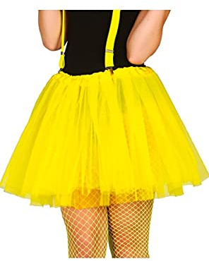 Fiestas Guirca GUI18487 – gul kort neon tutu dam kjol
