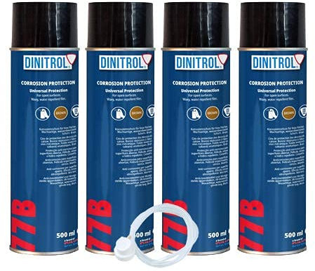 Dinitrol 77B cavità di cera (marrone chiaro) 500 ml x 4 + Ext