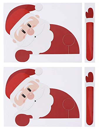 Toyvian 2 Sets Santa Rear Window Windshield Wiper Sticker Decal Car Decoration