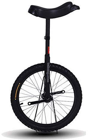 HWF Einrad Kinder Klassisches Schwarzes Einrad für Anfänger bis Fortgeschrittene, 24 Zoll 20 Zoll 18 Zoll 16 Zoll Rad Einrad für Kinder/Erwachsene (Color : Black, Size : 18 Inch Wheel)