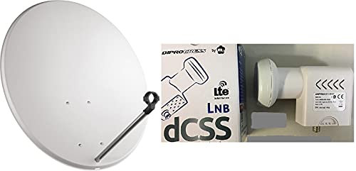 PARABOLA SAT SATELLITE 80 CM CON LNB SCR ALTA QUALITA' PER SKY TIVU' SAT