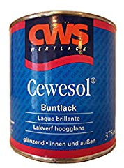 4 x 375 ml CWS Wertlack Cewesol Buntlack innen & aussen glänzend RAL 7001 Silbergrau 1,5 L