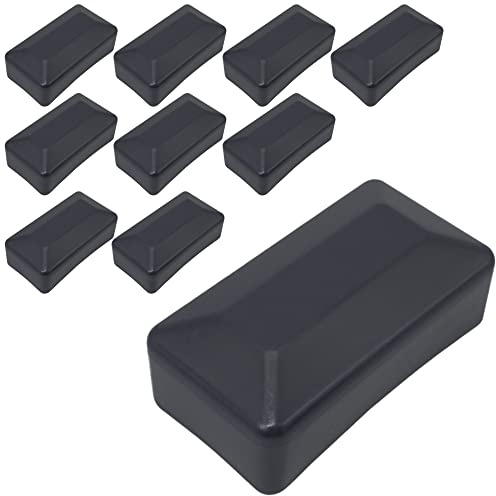SKIR'CO (10 Stück) Zaunpfosten Kappen, Rechteckig Grau Kunststoffkappen 40 x 80 mm, Zaunpfosten Abdeckung Anthrazitgrau RAL 7016 Farbe