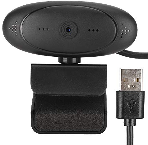 Webbkamera, Full HD-Webbkamera, USB 2.0 Webbkamera med MIC 2MP HD Optisk Lins, Kamera för Konferens och Videosamtal Laptop, Plug and Play (Svart)