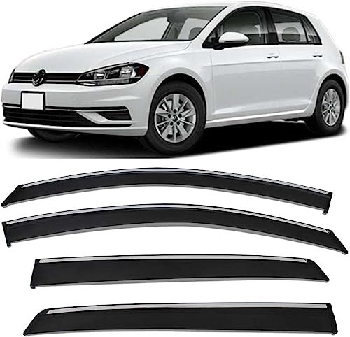 MAVNES 4 Stück Seitenfenster Windabweiser für VW Golf 7 MK7/MK7.5 2014-2019, Auto TüR Seitenscheiben Windabweiser Regen Abweisend Regenschutz Zubehör