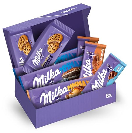 Milka Choco & Bakery Box – 8-teiliges Set mit Schokoladentafeln, Keksen und MMMAX-Spezialitäten – 1502g