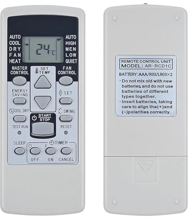 GOUYESHO Nuevo Mando a Distancia de Repuesto AR-RCD1C para Aire Acondicionado Fujitsu AR-RCD1E RCE1E ARRCD1E RCD1E AR-RCE1C AR-RCE1E AR-RCG2J AR-RCC2J AR-RCD1C （Solo función de refrigeración）
