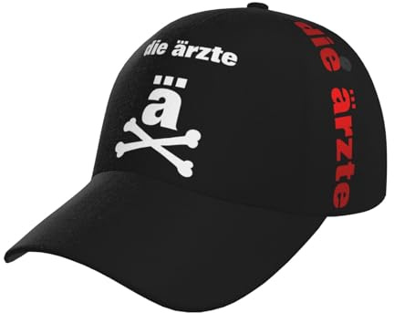 Caps der Deutsche Rockband Arzte, lässige verstellbare Basecap-Mütze, Coole Hip-Hop-Baseballkappe für Männer und Frauen