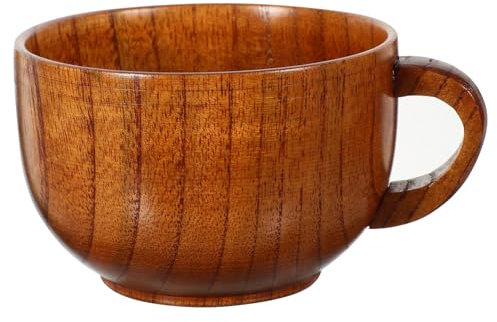 Gatuida Wooden Coffee Mug Stylish Drinking Cup for Tea for Use and Comfortable Grip for Daily Hydration