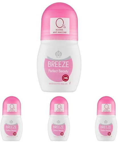 Breeze Deodorante Roll-On Perfect Beauty, 50ml (Confezione da 4)