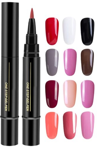 Nagellackstift | Gel Nagellack Ohne UV Lampe | Schnelltrocknende Gel Nagellack Stifte | French Maniküre Nagelkunst Lackstifte | Nail Polish Pens Nail Arts Zubehör für Frauen und Mädchen