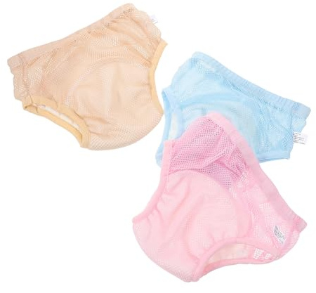 Abaodam 3 Stück-pack Töpfchentrainingshosen für Babys Baumwolle mit Tpu Wasserschicht Atmungsaktiv Waschbar Auslaufsicher 12-16kg