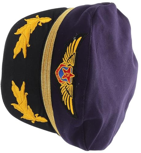 Toyvian Kapitänsmütze Für Mädchen Goldgestickte Matrosenmütze Für Kostümpartys Und Rollenspiele Accessoire Für Jungen Und Mädchen