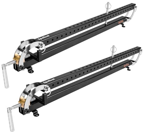 SpeTool Lot de 2 pinces parallèles à pression à 4 voies de 61 cm, pinces de panneau en acier pour armoire, tables, menuiserie, coupleurs parallélogramme réglables, pinces de planche à découper pour