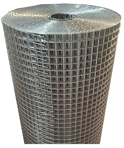 DTVEW Malla de Alambre de Acero Inoxidable 304, Red Cría Aves Corral 2cm/1.2mm Protección de Nuevas Plantas Malla de Seguridad para Barandillas Escaleras(0.5x20m)