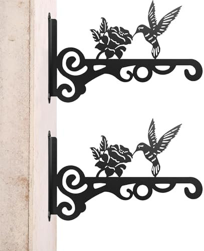 Porta Vasi da Esterno Resistenti,Sostegno per Piante da Parete in Ferro Resistente | Accessori Giardinaggio Con Vasi Sospesi Per Balcone Ringhiera Recinzione Finestra Giardino