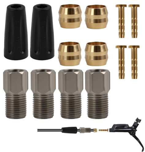 Kit Cavi Freno per Bicicletta BH59 - Tubo Freno Idraulico a Disco con Inserto Verde Oliva e Connettore, Set di Parti di Ricambio per M355/M395/M445/M446/M447 - Facile Installazione e Materiale di Alta