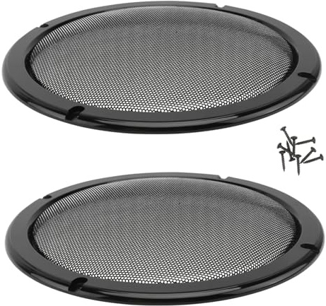DIYEAH 2 pièces Couvre Membrane de Haut Parleur Automobile Protection pour Diaphragme de Haut Parleur Noir Durable et Pratique pour Woofers de Voiture