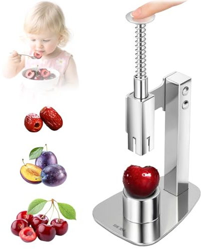 Tocciolatore di ciliegie, sminuzzatore, in acciaio inox, per snocciolamento rapido, snocciolatore combinato per ciliegie, prugne, olive, datteri