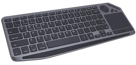 YUEHISY Wireless Touch -Tastatur, Multi -Geräte -Tastatur mit 7 Farb Hintergrundbeleuchtung, Touchpad, 2,4 G Bluetooth für Laptop Tablet Smart TV