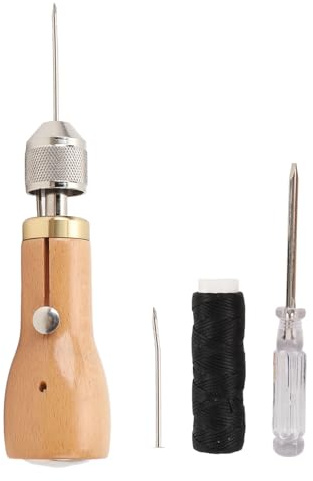 Acouto Kit Punteruolo per Cucito a Mano Strumento per Punteruolo per Cucitura Portatile per Cucire Rapido per la Casa in Tela di Cuoio