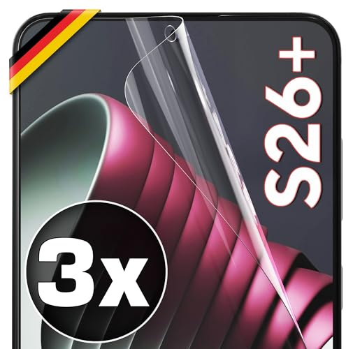 UTECTION 3X Schutzfolie für Samsung Galaxy S26 PLUS - Fingerabdruck kompatibel - Premium Folie KEIN Glas - Hüllenfreundlich - Anti Kratzer Displayschutzfolie Ultra Clear - Schutz Displayfolie