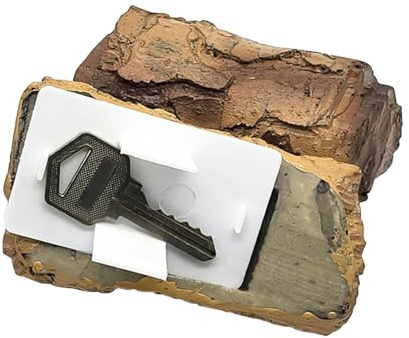 Ocultar una clave,Ocultar una clave afuera - Ocultador de llaves de madera falsa,Decoración para exteriores, artilugios únicos para césped y patio, de jardín, de seguridad para almacenamiento