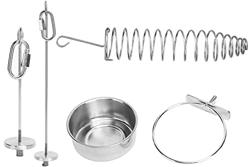 Bol Nourriture Oiseau INOX, Ensemble 4 Pièces, Diamètre 10cm - Durable Anti - Rouille, Compatible Nourriture et Eau, pour Perroquets et Petits Oiseaux