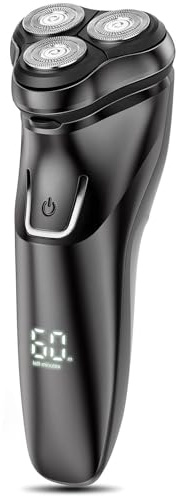 Gifts for Man - Electric Razor Cordless:Wet & Dry Rotary Shaver,4D Flexible Floating Head,Waterproof Pop up Trimmer & Precision Blades,USB Fast Charging Men's Shaver for Sensitive Skin