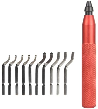 Juego de raspadores de desbarbado de impresión 3D, 10 insertos reemplazables para metal, resina, aluminio, cobre, recorte y herramienta de desbarbado de metal