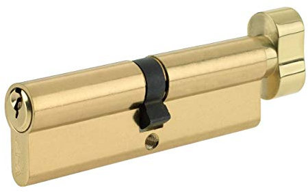 Yale P-ET3030-SNP - Serratura a cilindro europeo, con pompetta di sicurezza standard, P-ET3535-PB