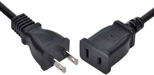 CY USA Outlet Saver Power Extension Cord Cable 2-prong 2 Outlets for NEMA 5-15P to NEMA 5-15R 50cm by CHENYANG