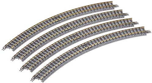Tomytec 018551-4 Gleise, gebogen in Schotterbettung, 45 Grad
