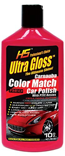 HS UltraGloss Carnauba Red Color Match Car Polish with PTFE results. The Professional Choice. 10 oz. (10 Oz)