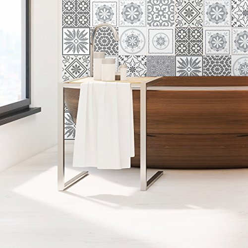 12 Stickers adhésifs carrelages | Sticker Autocollant Carreaux de ciment - Mosaïque carrelage mural salle de bain et cuisine | Carreaux de ciment adhésif mural - azulejos - 20 x 20 cm - 12 pièces